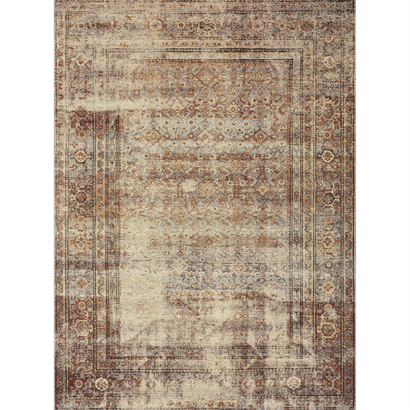 World Menagerie Dirk Oriental Natural/Brick Area Rug & Reviews Wayfair